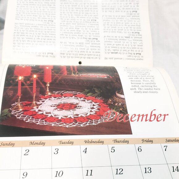 Doily Calendar 1991 by The Needlecraft Shop CT91 Crochet Pattern Booklet - Picture 8 of 8